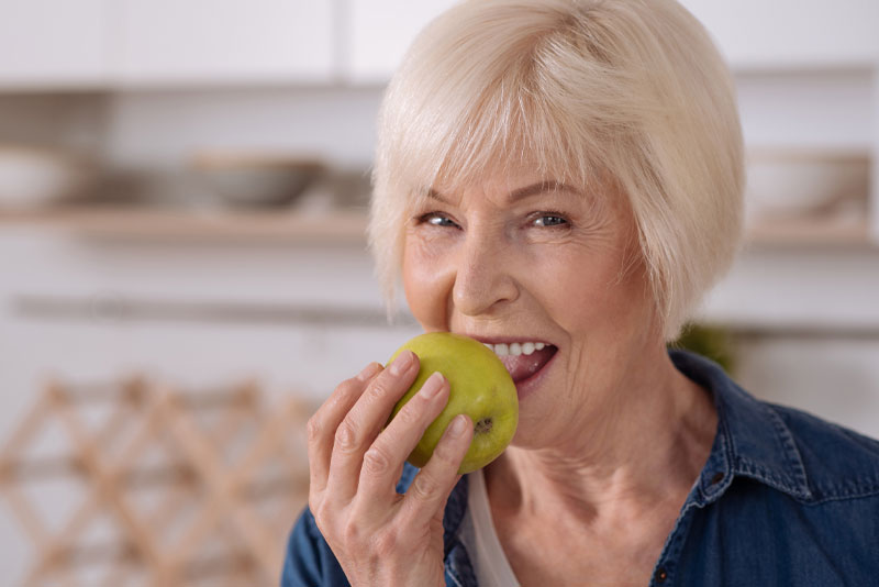 zirconia dental implants patient eating